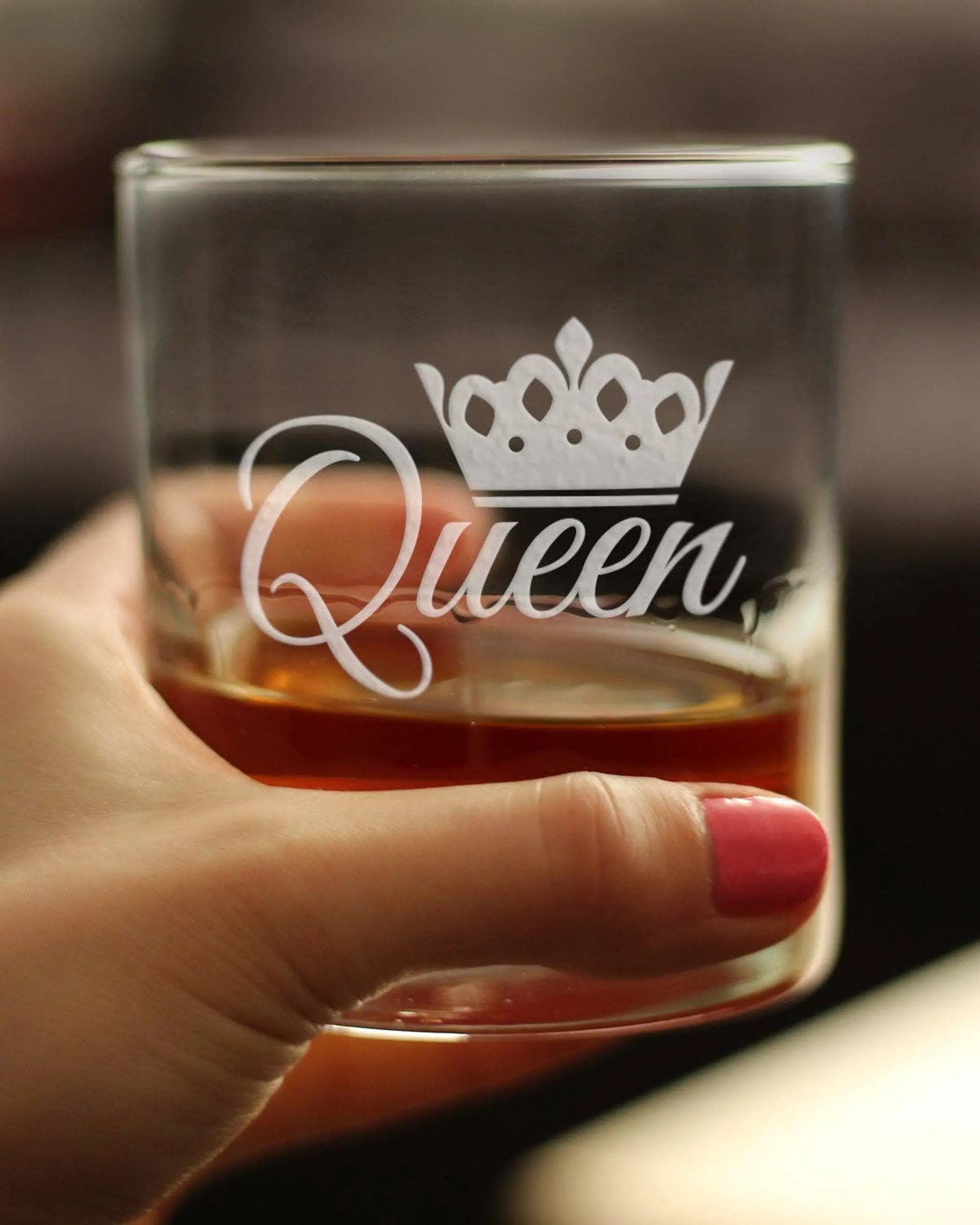 Queen Whiskey Rocks Glass -  Gifts and Decor Bevvee