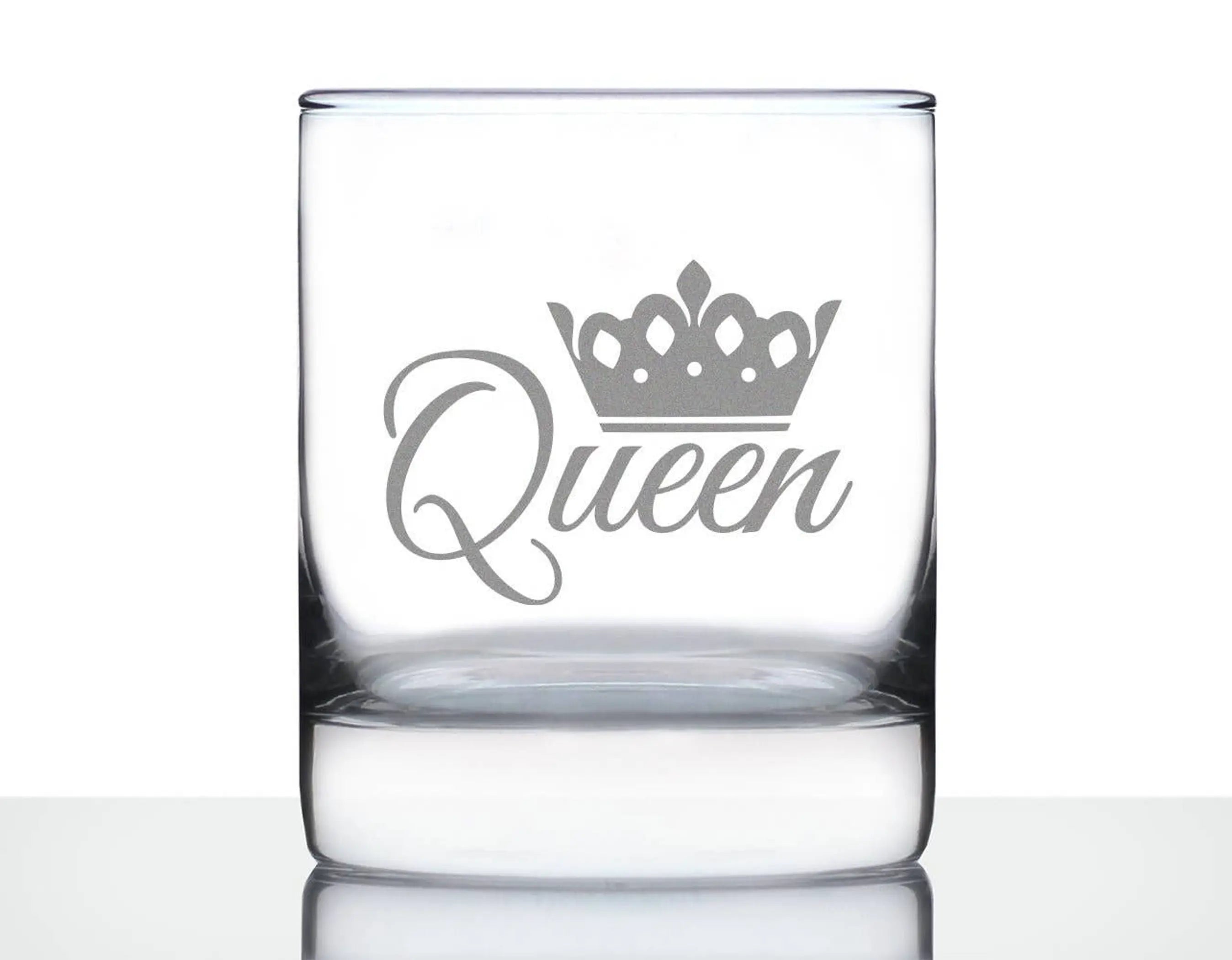 Queen Whiskey Rocks Glass -  Gifts and Decor Bevvee