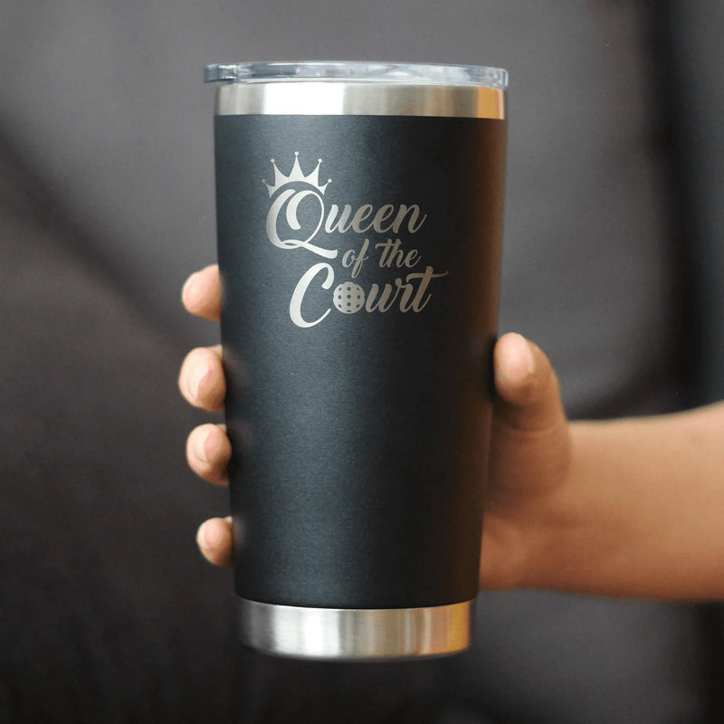 Queen of the Court Insulated Travel Tumbler Pickleball Gifts Bevvee