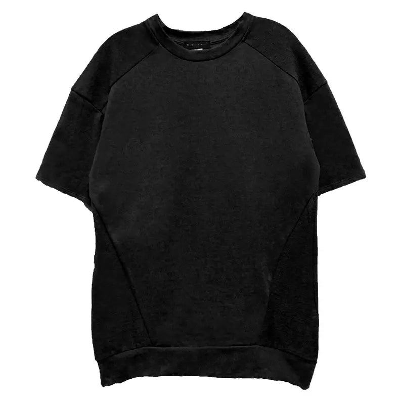 REVERSE FRENCH TERRY TEE- BLACK WEIV