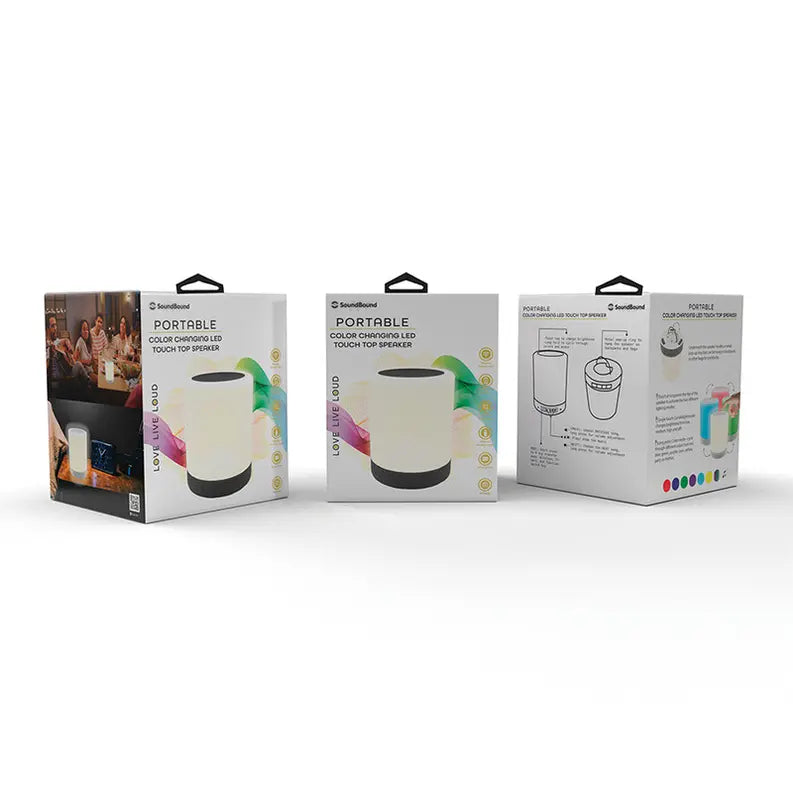 RGB Touch Top Wireless Speaker - Black Soundbound