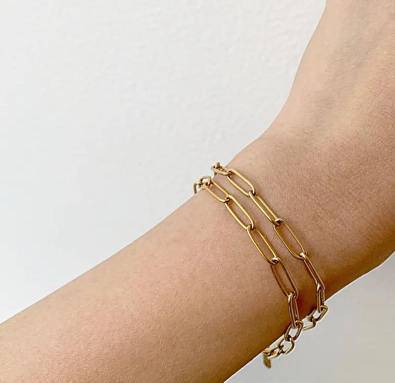 RICKY GOLD PAPERCLIP CHAIN BRACELET Mai Desiree