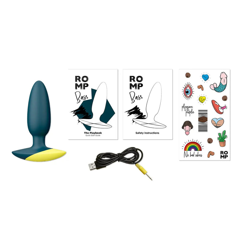 ROMP Bass Vibrating Anal Plug - Green ROMP
