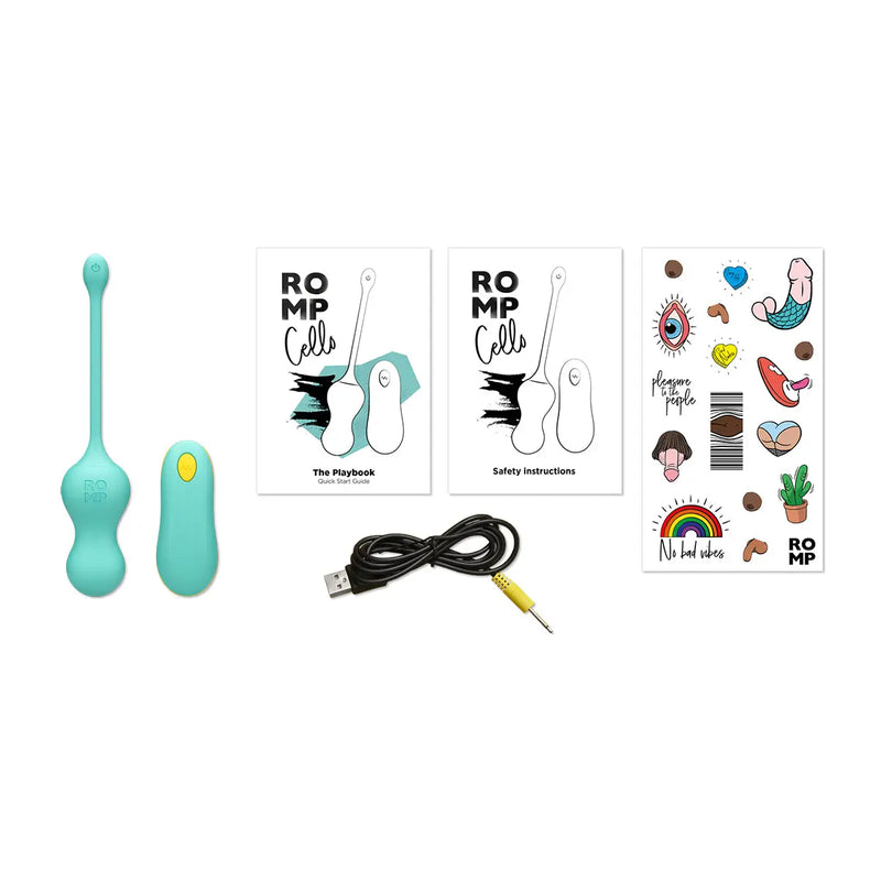 ROMP Cello Vibrating Egg - Aqua ROMP