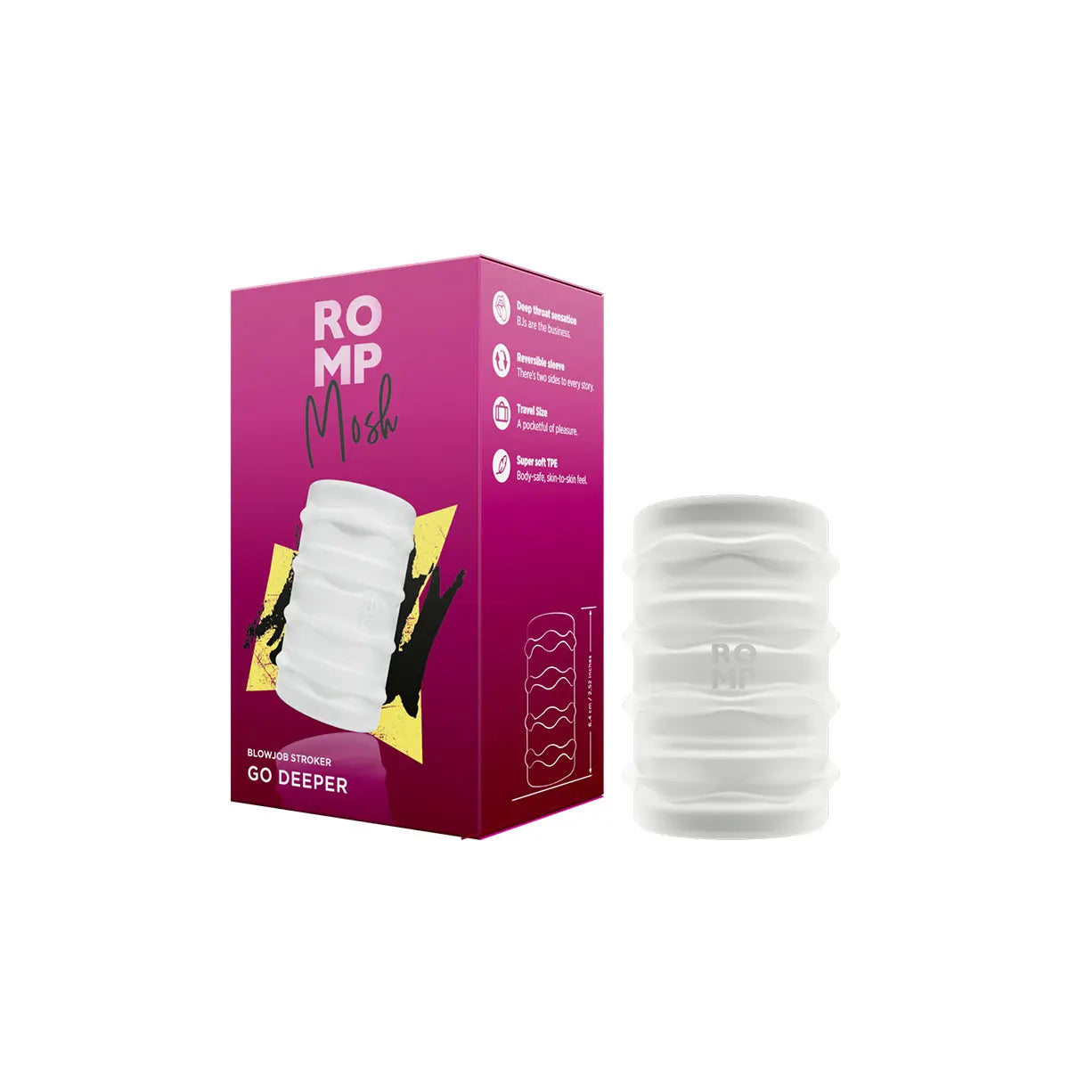 ROMP Mosh Blowjob Stroker - Clear ROMP