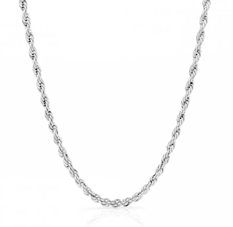 RONNIE SILVER ROPE CHAIN NECKLACE Mai Desiree