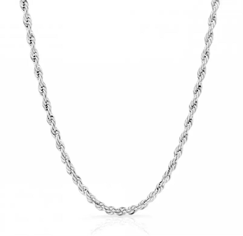 RONNIE SILVER ROPE CHAIN NECKLACE Mai Desiree