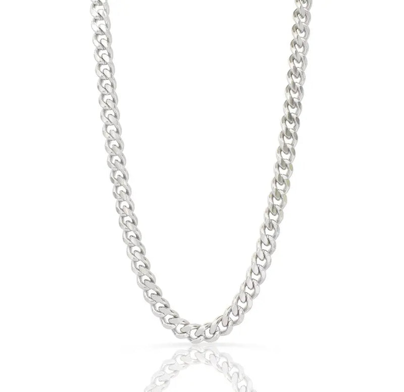 ROSLYN SILVER CURB CHAIN NECKLACE Mai Desiree