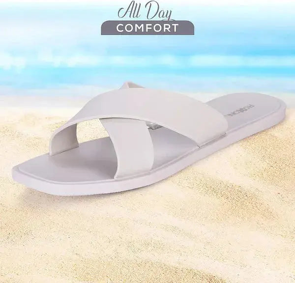 ROXONI Women Slippers Shower Pool Sandals Criss Cross Bathroom Quick Drying Slippers Roxoni