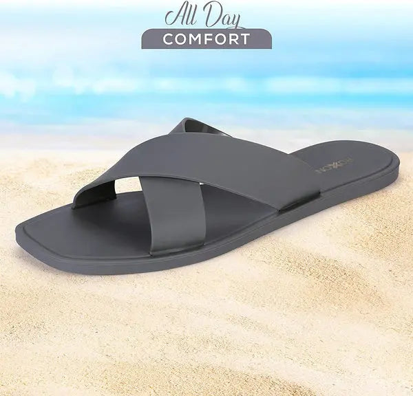 ROXONI Women Slippers Shower Pool Sandals Criss Cross Bathroom Quick Drying Slippers Roxoni