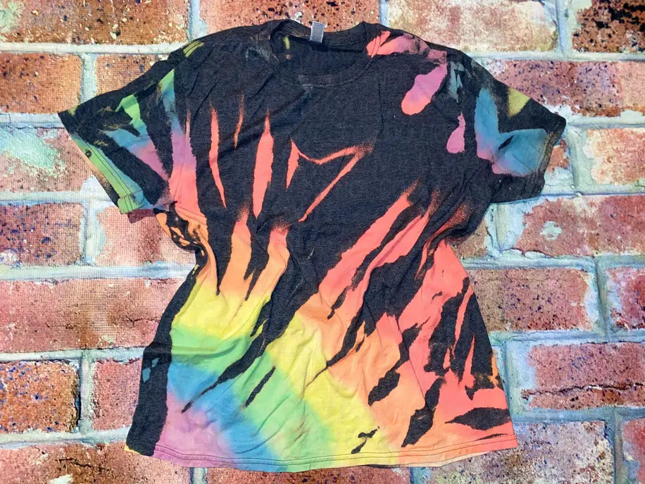 Rainbow Burst Tie Dye Blank Tee The Blended Owl