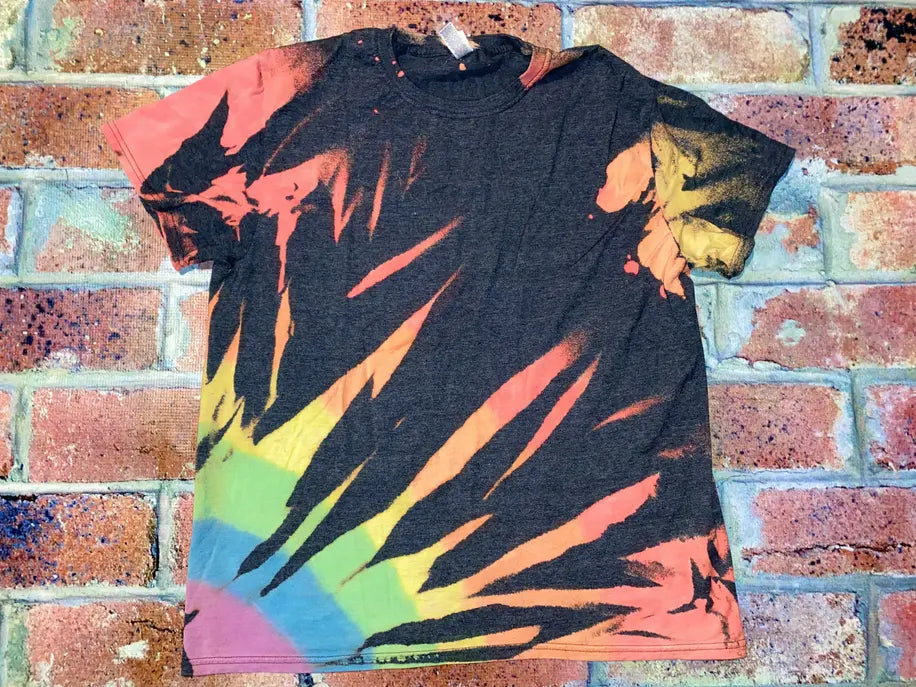 Rainbow Burst Tie Dye Blank Tee The Blended Owl