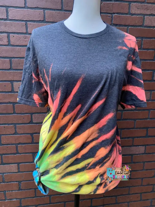 Rainbow Burst Tie Dye Blank Tee The Blended Owl