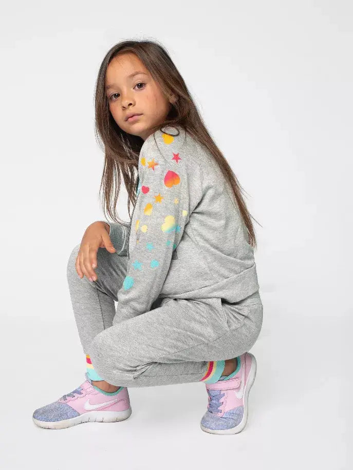 Rainbow Hearts & Stars Bomber Little Mass