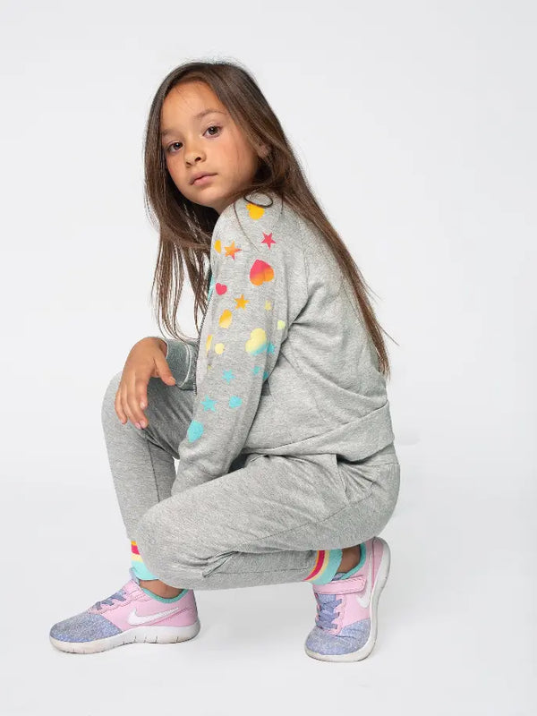 Rainbow Hearts & Stars Bomber Little Mass