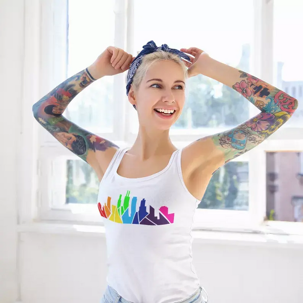 Rainbow Skyline Tank Black Cat Bazaar