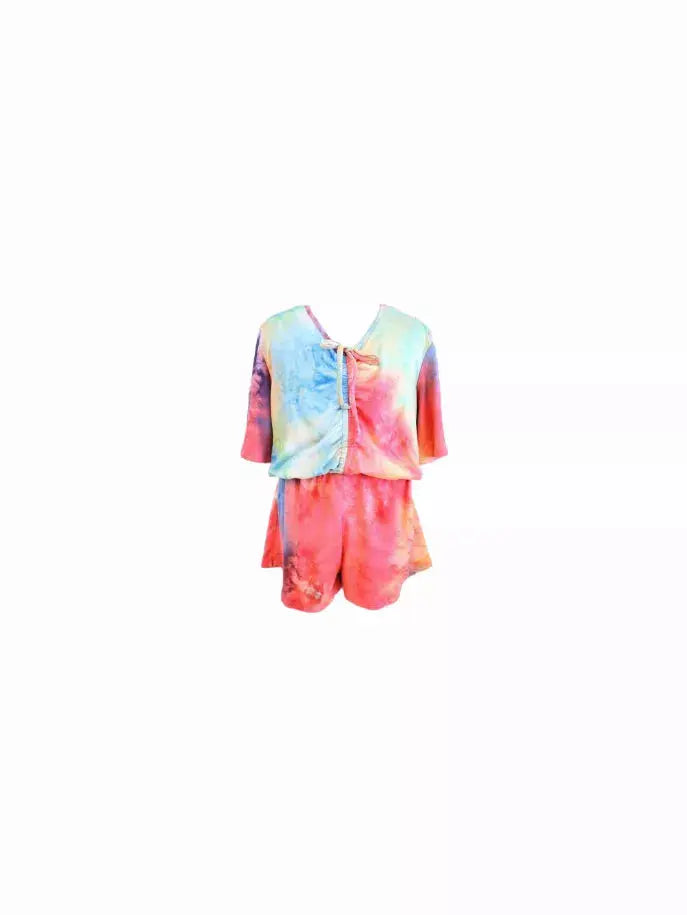 Rainbow Tie Dye Romper Tru Luv