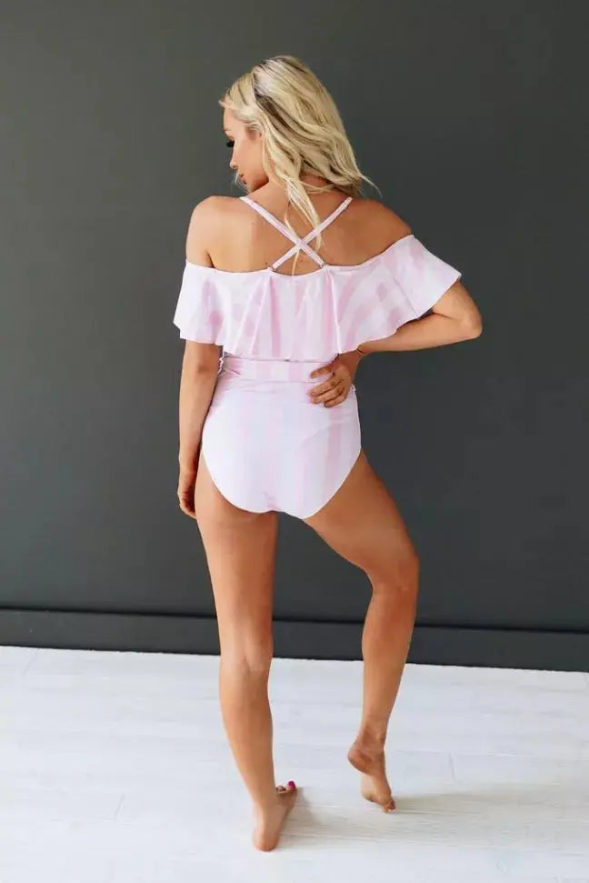 Raine Ruffle One-Piece Swimsuits Stay Warm in Style
