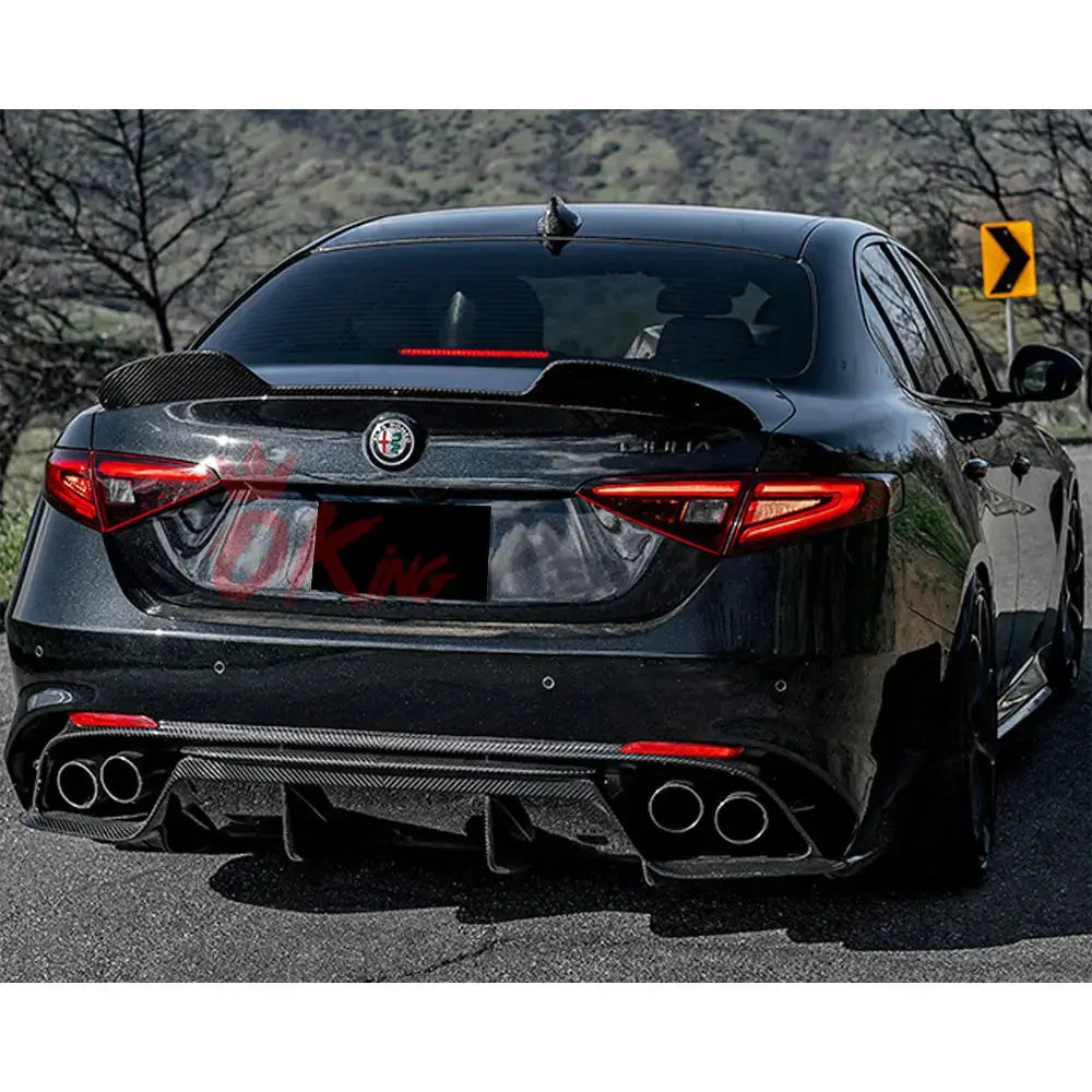 Ready to Ship Giulia GTA Style Carbon Fiber Rear Spoiler Wing for Alfa Romeo Giulia GreatEagleInc