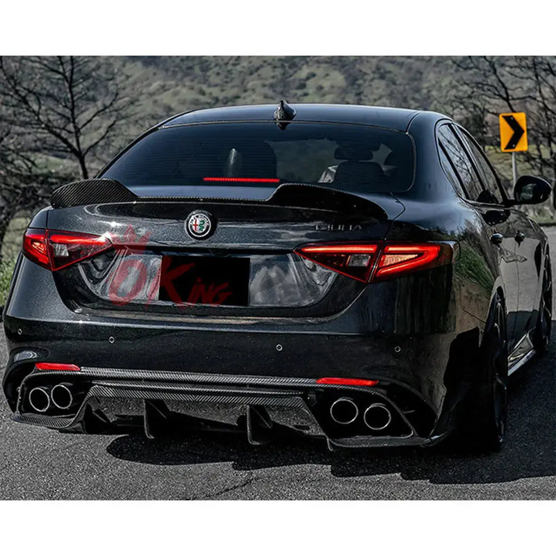 Ready to Ship Giulia GTA Style Carbon Fiber Rear Spoiler Wing for Alfa Romeo Giulia GreatEagleInc
