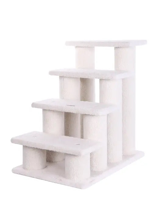 Real Wood 4 Steps Ramp For Dogs, Cats, Cat Step Stairs Ramp AeroMark