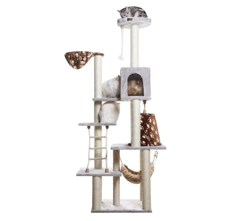 Real Wood Cat Climber Play House With Playhouse, Basket AeroMark