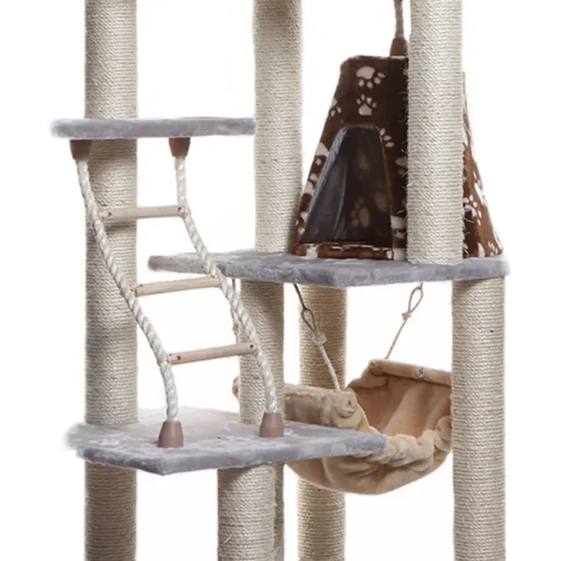 Real Wood Cat Climber Play House With Playhouse, Basket AeroMark