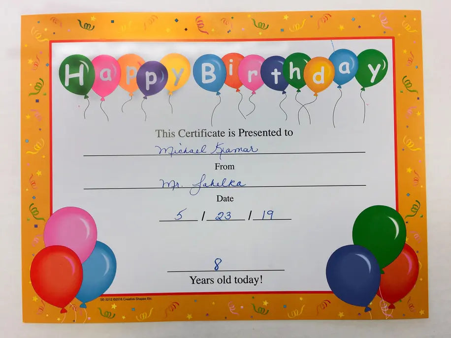 Recognition Certificate Creative Shapes