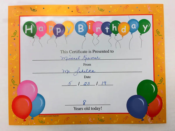 Recognition Certificate Creative Shapes