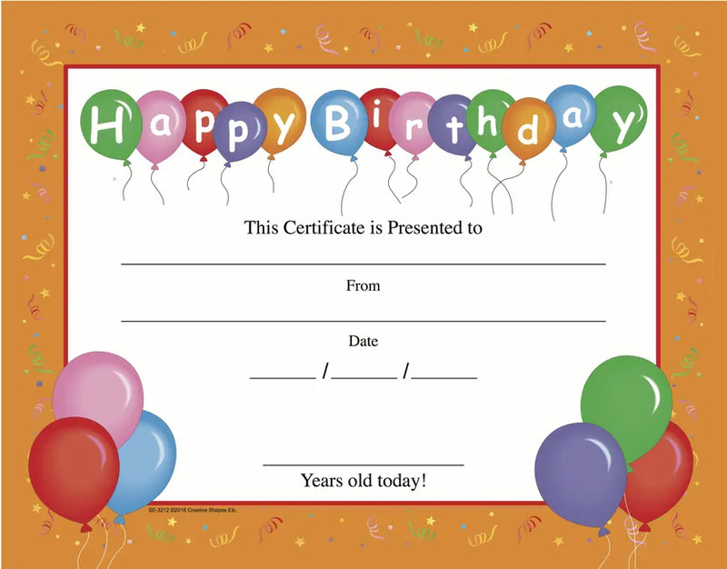 Recognition Certificate Creative Shapes