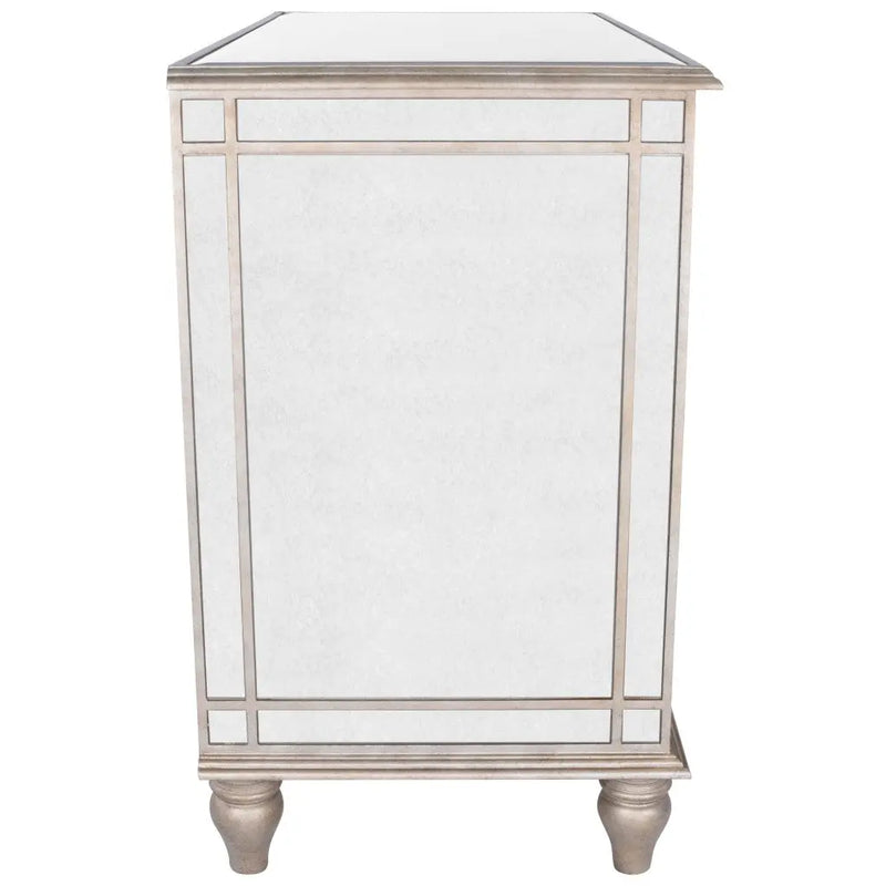 Rectangle Mirrored Three Drawer Console Storage Chest Homeroots Bed & Bath