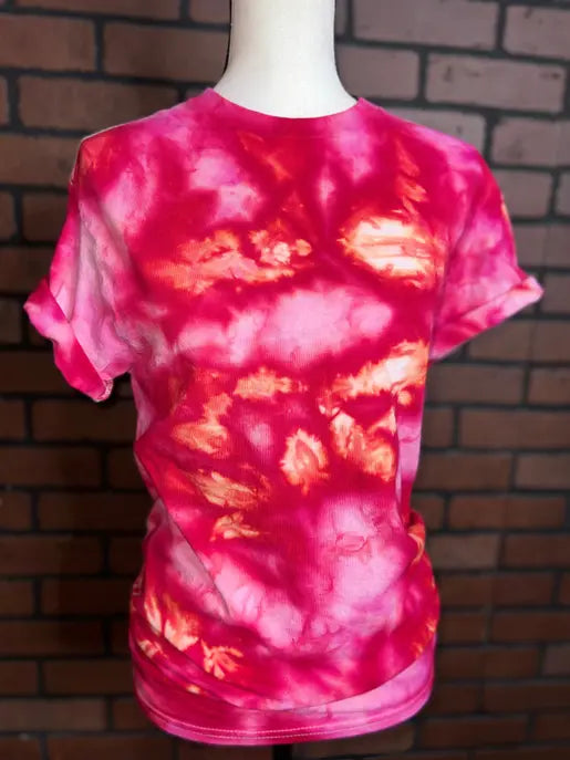 Red Fire Ice Dyed Tie Dye Blank Tee The Blended Owl