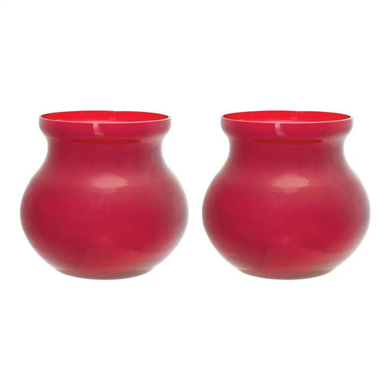 Red Glass Vase Melrose International