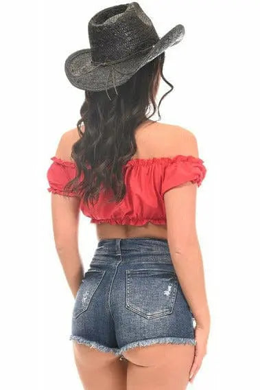 Red Peasant Top Daisy Corsets