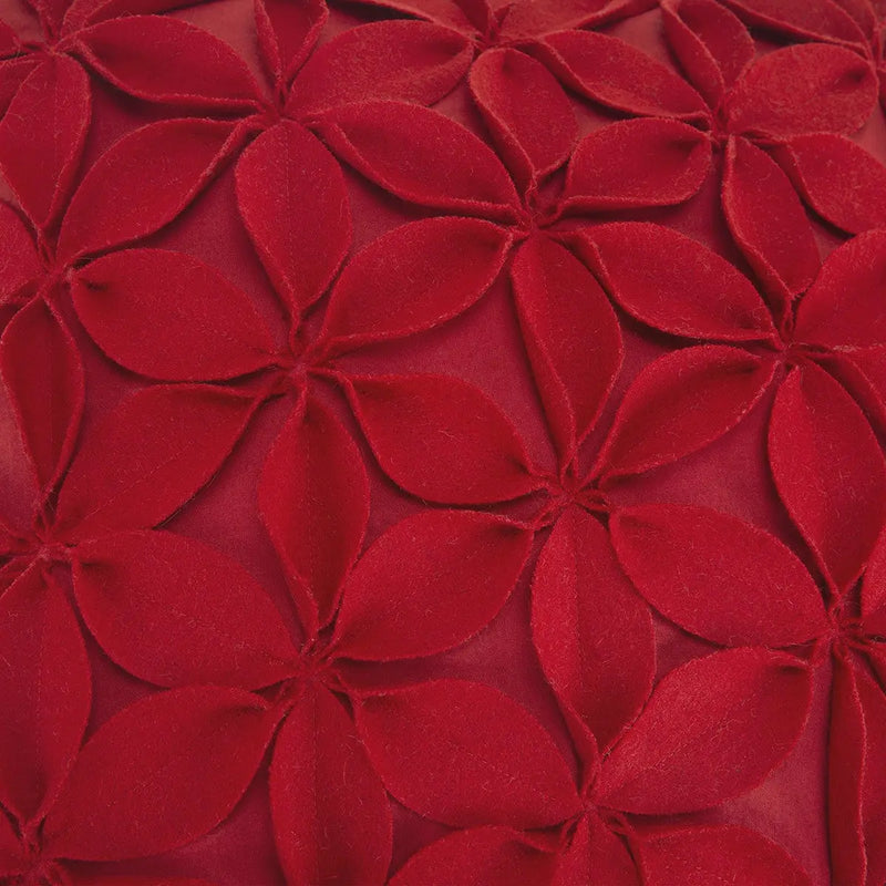 Red Pinwheel Floral Petal Down Throw Pillow Homeroots Home Decor