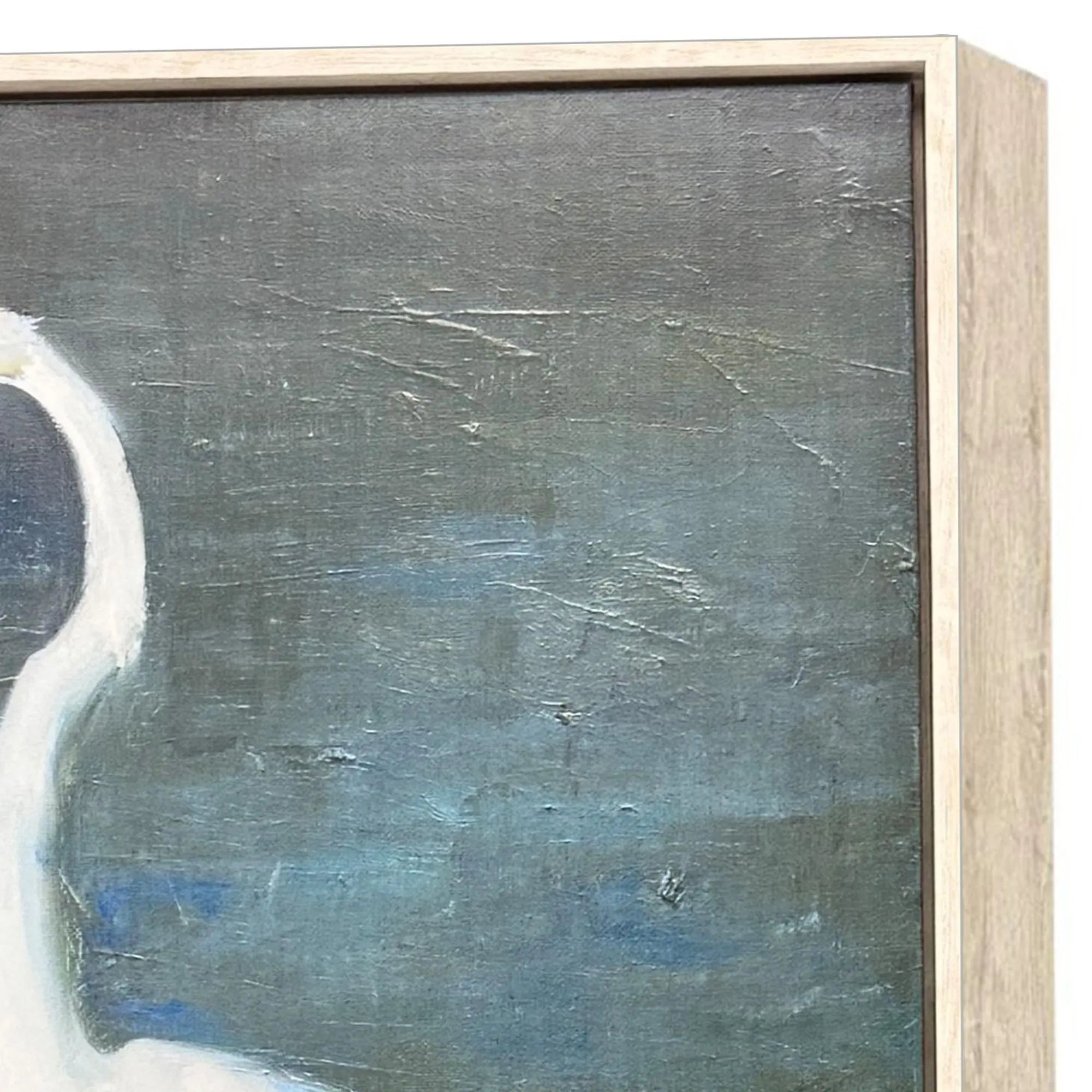 Reflections Distressed White Floater Frame Wall Art Homeroots Home Decor