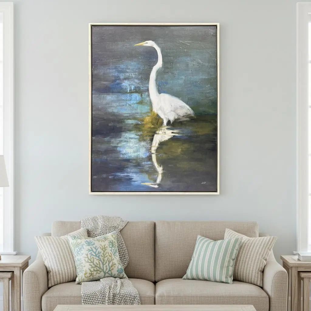 Reflections Distressed White Floater Frame Wall Art Homeroots Home Decor