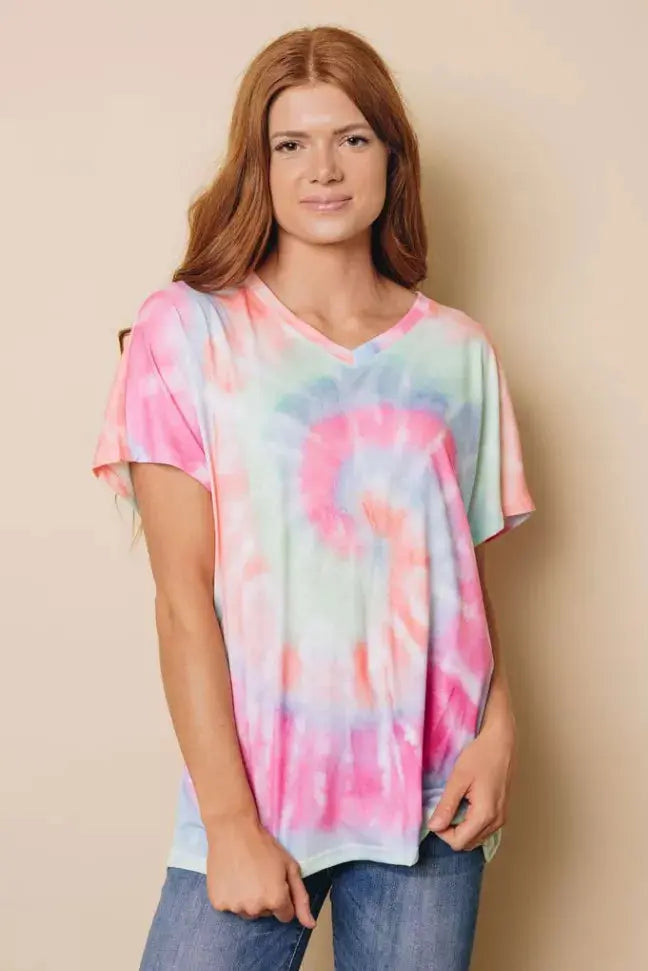 Regan Tie-dye T-Shirt Stay Warm in Style