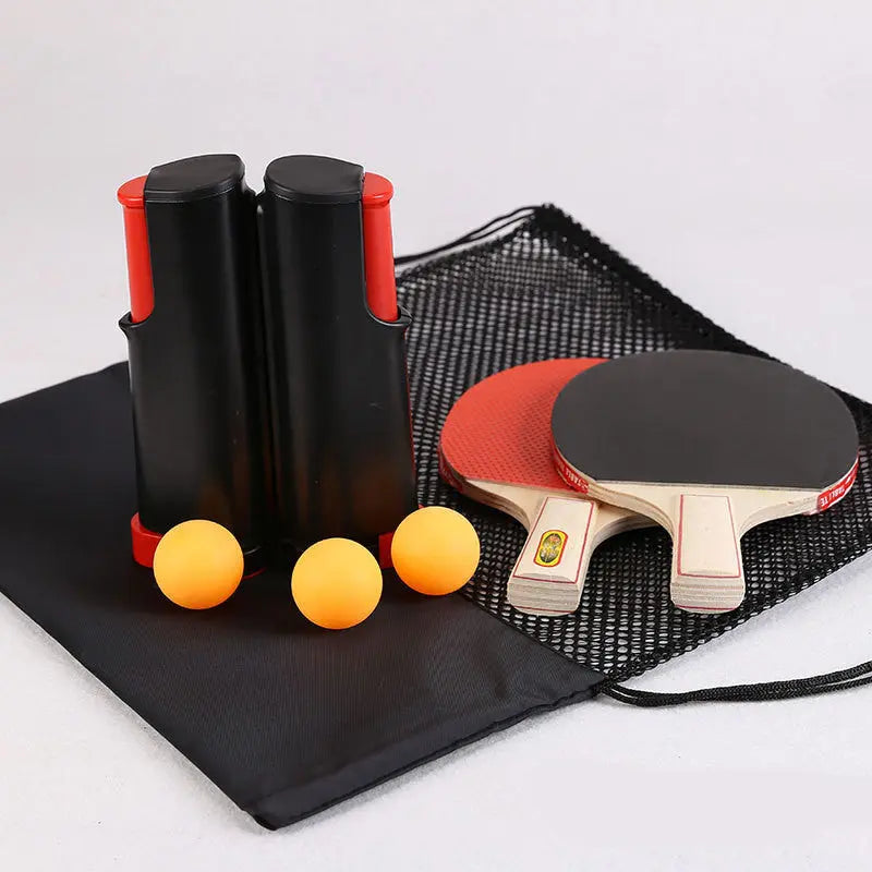 Retractable Portable Table Tennis Set 1.7M Telescopic Net Rack 1 Pair Table Tennis Paddle Pingpong Training Accessories Sets