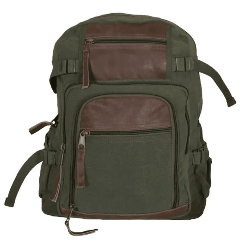 Retro Londoner Commuter Daypack - Khaki Fox Outdoor