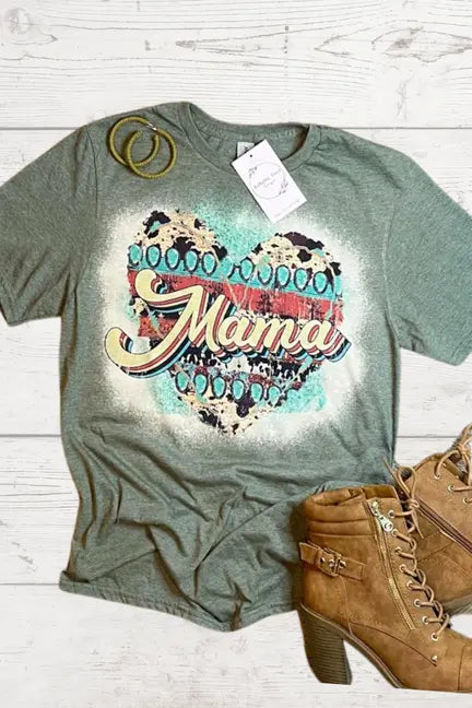 Retro Mama Heart Tee Rebelle Tree