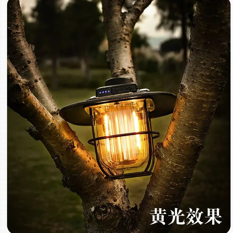 Retro camping light LED ceiling light tent light horse light strong light portable charging portable light multifunctional camping light GreatEagleInc