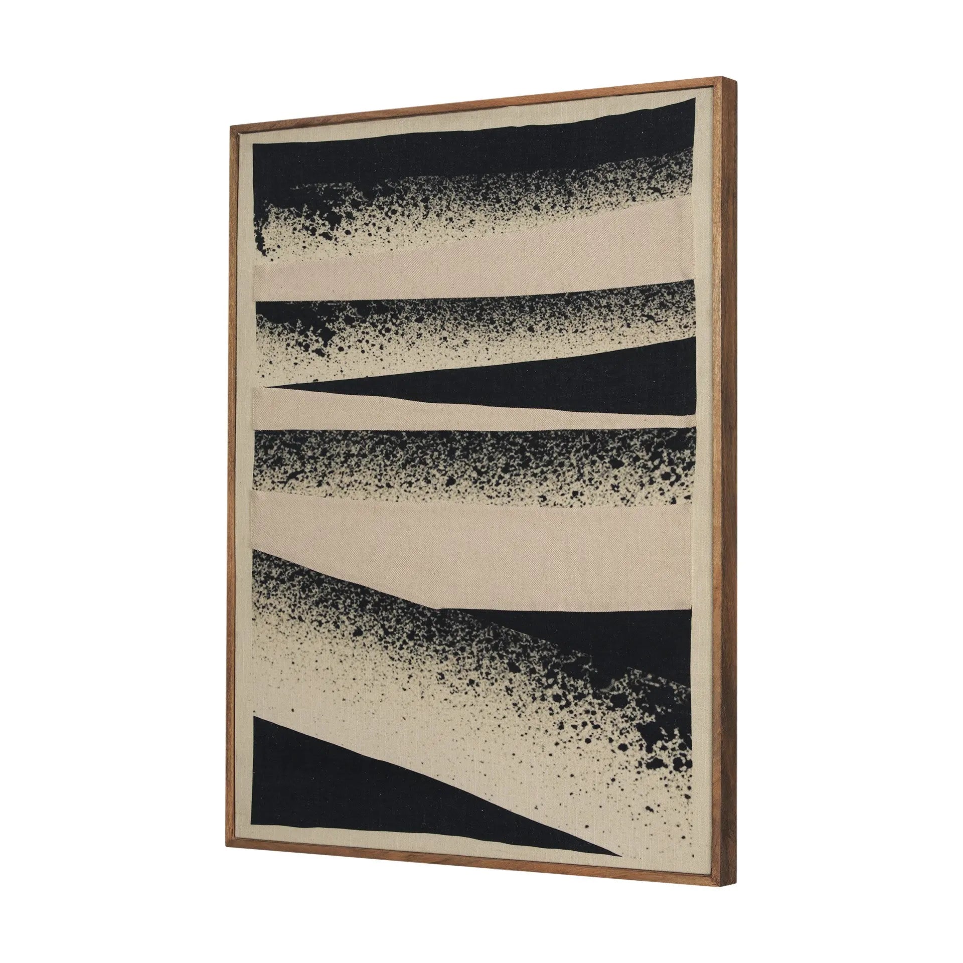 Revelin Large Fabric Collage Framed Linen Framed Wall Art Brown Framed Wall Art Homeroots Home Decor