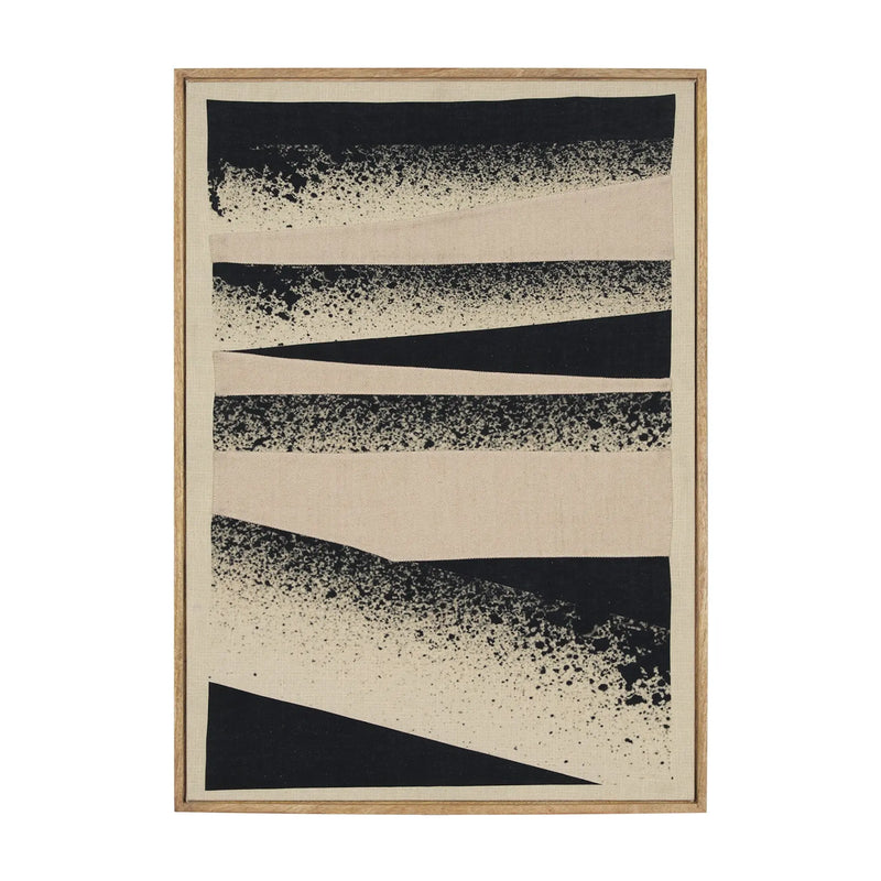 Revelin Small Fabric Collage Framed Linen Wall Art Brown Framed Wall Art Homeroots Home Decor