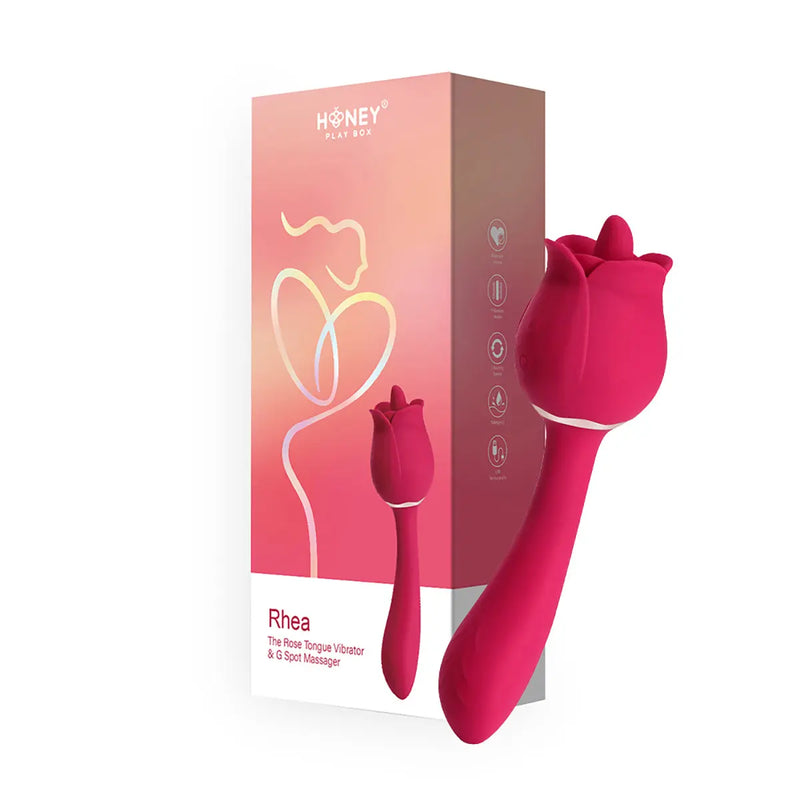 Rhea The Rose Massager - Red Honey Play Box