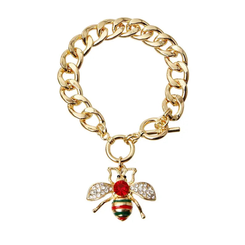 Rhinestone Bee Toggle Necklace Bark Fifth Avenue