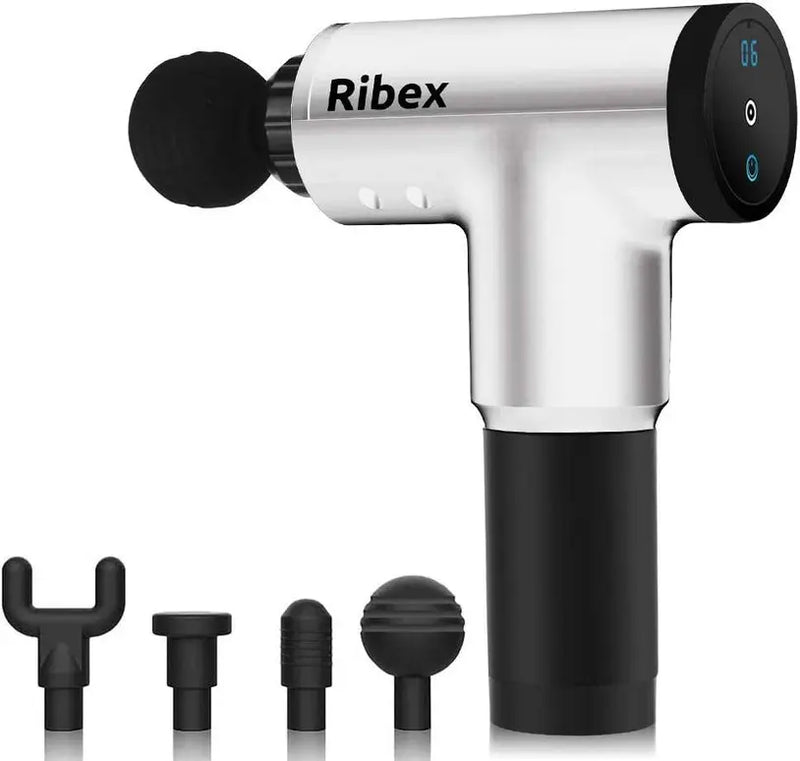 Ribex Pro Massage Gun With 4 Attachable Heads Marquee Innovations