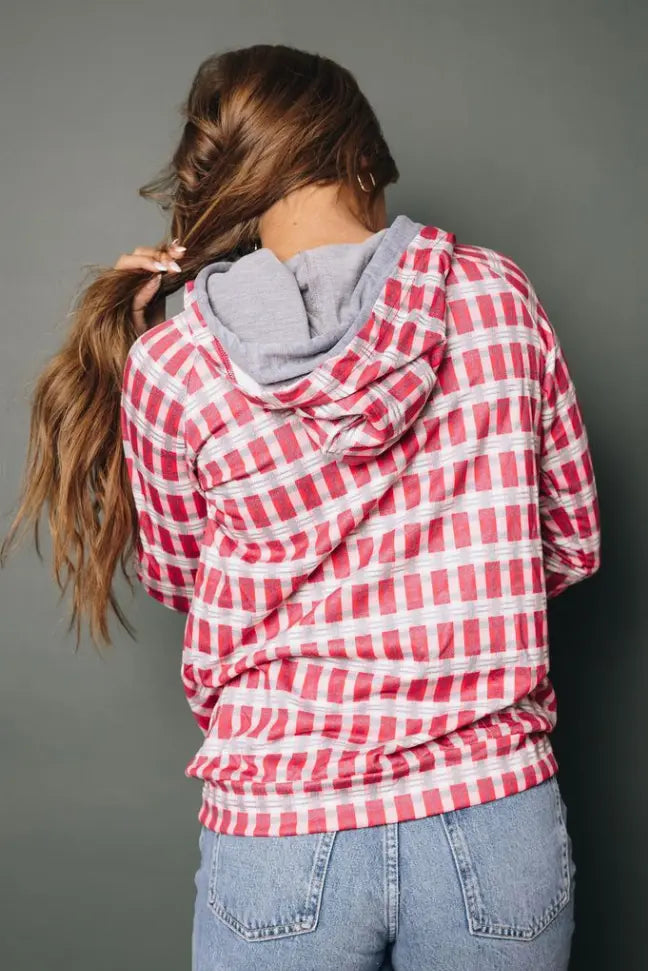Ricki Plaid Drawstring Hoodie Stay Warm in Style