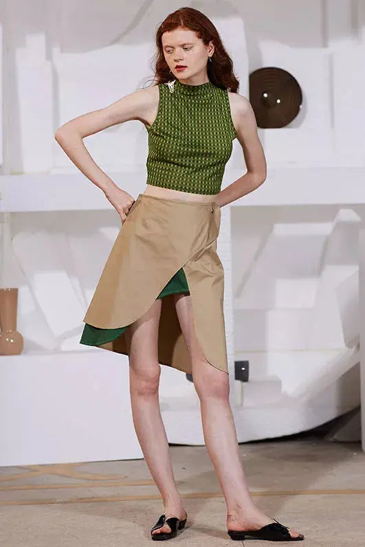 Rimless | High Front Open Slit Skirt Fangyan
