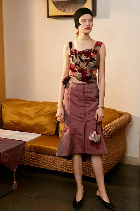 Rimless | Silk Napped Asymmetric Top Fangyan
